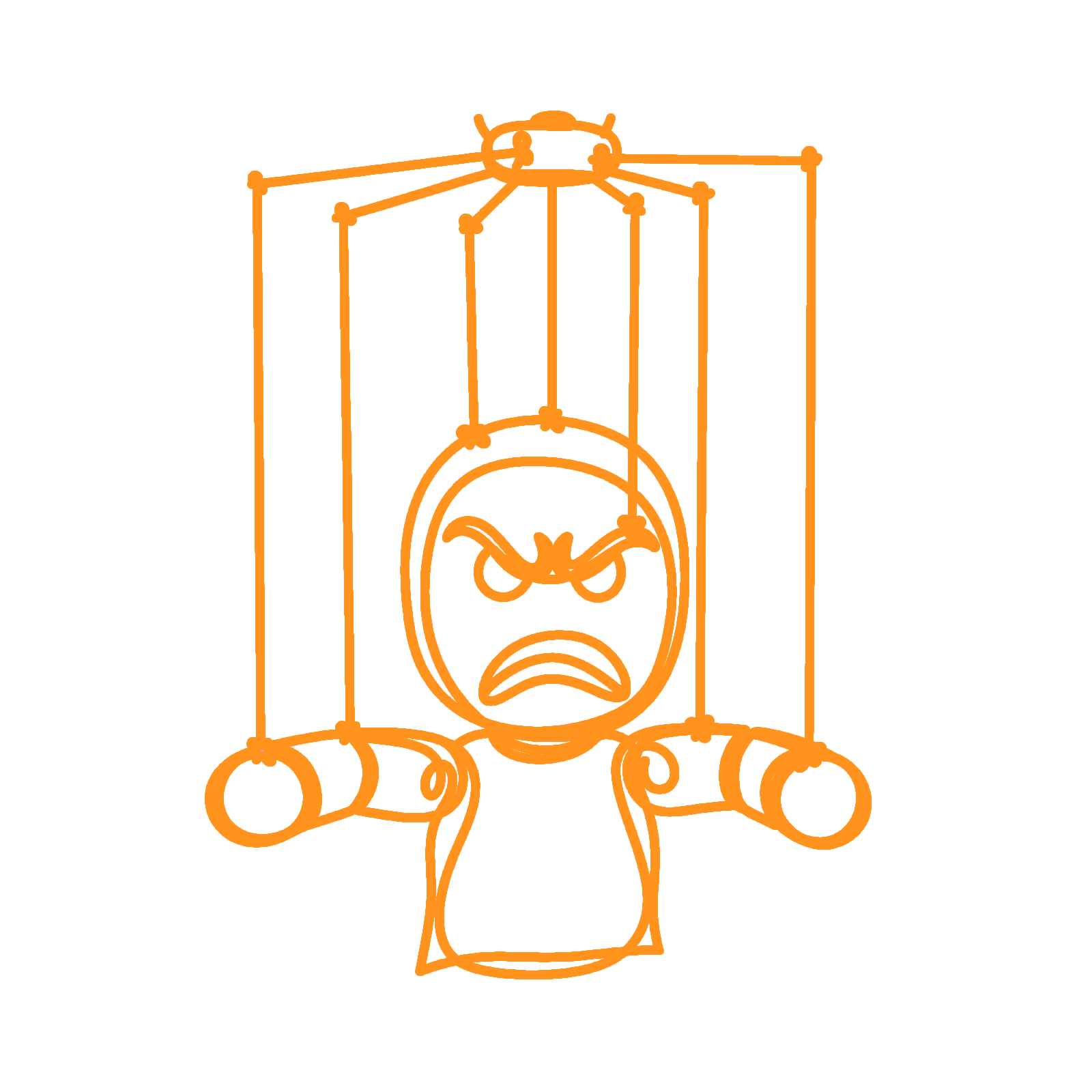 Platypus line art illustration